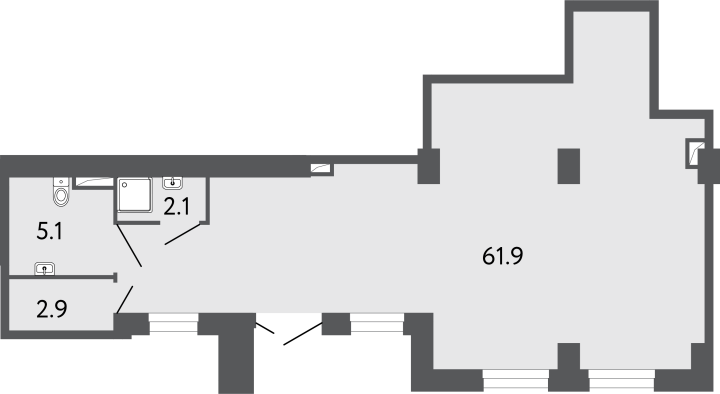 Помещение №2127 - 72 м²